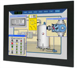 half-fanless panel mount PC with 19 inch touch screen