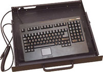TR-KBD Rack mount keyboard and mouse pad 1U high