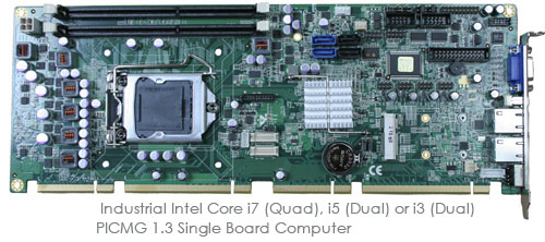  Industrial Intel Core i7 (Quad), i5 (Dual) or i3 (Dual) PICMG 1.3 Single Board Computer